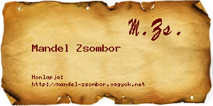 Mandel Zsombor névjegykártya