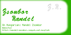 zsombor mandel business card
